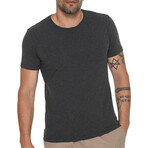 Set of 2 Crewneck T-Shirts // Black + Anthracite (S)