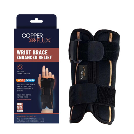 Copper-Infused Wrist Brace Enhanced Relief