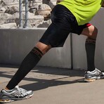 6 Pairs // Copper-Infused Anti-Fatigue Knee High Compression Socks // Black