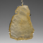 Genuine Libyan Desert Glass Pendant with 18" Sterling Silver Chain