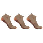 3-Pairs // Copper-Infused Ankle Compression Socks // Multicolor v.5 (Small/Medium)