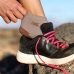 3-Pairs // Copper-Infused Ankle Compression Socks // Multicolor v.4 (Small/Medium)