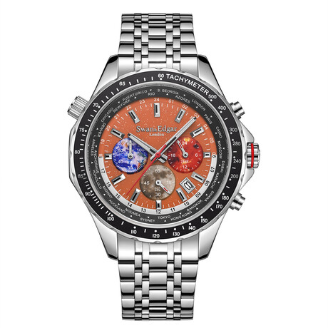Swan & Edgar LE Hand-Assembled World Timer Mechanical Quartz // SE01000NM