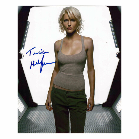 Tricia Helfer // Signed Battlestar Galactica // Tanktop 8x10