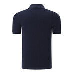 Set of 2 Short Sleeve Polo with Logo // Dark Blue + Beige (S)
