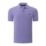 Set of 2 Short Sleeve Polo with Logo // Dark Blue + Lilac (S)