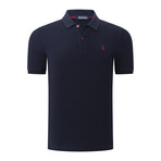 Set of 2 Short Sleeve Polo with Logo // Dark Blue + Lilac (S)