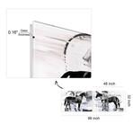 Equestrian Essence I & II Horse Frameless Free Floating Reverse Printed Tempered Art Glass Wall Art