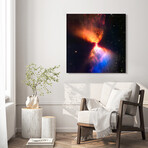 Constellation Taurus Fiery Hourglass Frameless Free Floating Reverse Printed Tempered Art Glass Wall Art