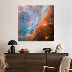 Shimmering Orion Nebula Frameless Free Floating Reverse Printed Tempered Art Glass Wall Art