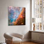Shimmering Orion Nebula Frameless Free Floating Reverse Printed Tempered Art Glass Wall Art