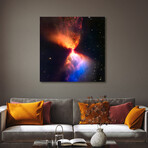 Constellation Taurus Fiery Hourglass Frameless Free Floating Reverse Printed Tempered Art Glass Wall Art