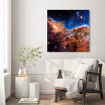 Mountains of the Carina Nebula I Frameless Free Floating Reverse Printed Tempered Art Glass Wall Art