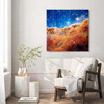 Mountains of the Carina Nebula II Frameless Free Floating Reverse Printed Tempered Art Glass Wall Art