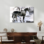 Equestrian Essence II Horse Frameless Free Floating Reverse Printed Tempered Art Glass Wall Art