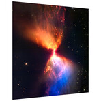 Constellation Taurus Fiery Hourglass Frameless Free Floating Reverse Printed Tempered Art Glass Wall Art