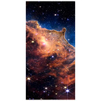 Mountains of the Carina Nebula A Frameless Free Floating Reverse Printed Tempered Art Glass Wall Art