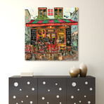 Spot I Frameless Free Floating Reverse Tempered Art Glass Wall Art by EAD Art Coop