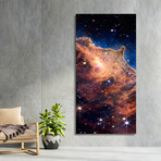 Mountains of the Carina Nebula A Frameless Free Floating Reverse Printed Tempered Art Glass Wall Art