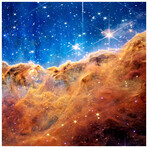 Mountains of the Carina Nebula II Frameless Free Floating Reverse Printed Tempered Art Glass Wall Art