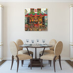Spot I Frameless Free Floating Reverse Tempered Art Glass Wall Art by EAD Art Coop