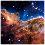 Mountains of the Carina Nebula I Frameless Free Floating Reverse Printed Tempered Art Glass Wall Art