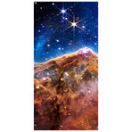 Mountains of the Carina Nebula B Frameless Free Floating Reverse Printed Tempered Art Glass Wall Art