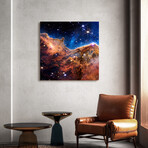 Mountains of the Carina Nebula I Frameless Free Floating Reverse Printed Tempered Art Glass Wall Art