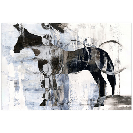 Equestrian Essence I Horse Frameless Free Floating Reverse Printed Tempered Art Glass Wall Art
