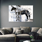 Equestrian Essence I Horse Frameless Free Floating Reverse Printed Tempered Art Glass Wall Art
