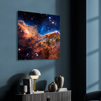 Mountains of the Carina Nebula I Frameless Free Floating Reverse Printed Tempered Art Glass Wall Art