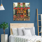 Spot I Frameless Free Floating Reverse Tempered Art Glass Wall Art by EAD Art Coop