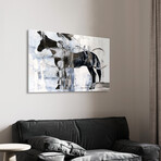 Equestrian Essence I Horse Frameless Free Floating Reverse Printed Tempered Art Glass Wall Art