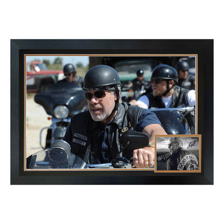 Ron Perlman // Sons of Anarchy // Signed Framed Motorcycle Photo // TV Collectible