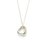 Tiffany & Co. // Sterling Silver Heart Curve Silhouette Pendant Necklace // 15.74" // Store Display