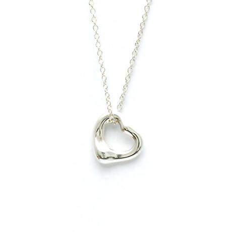 Tiffany & Co. // Sterling Silver Heart Curve Silhouette Pendant Necklace // 15.74" // Store Display