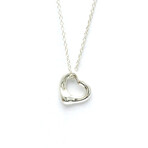 Tiffany & Co. // Sterling Silver Heart Curve Silhouette Pendant Necklace // 15.74" // Store Display