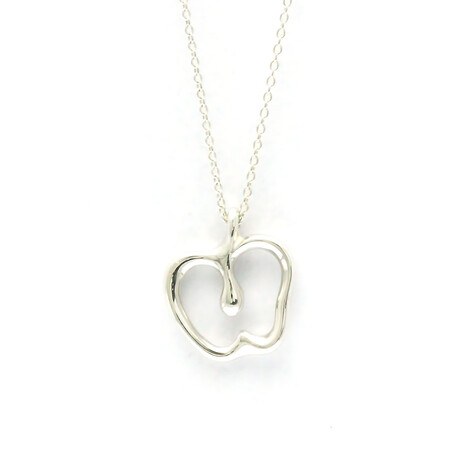 Tiffany & Co. // 925 Sterling Silver Polished Apple Icon Pendant Necklace // 16.14" // Store Display