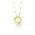 Tiffany & Co. // 18k Yellow Gold Kiss Pearl Accent Pendant Necklace // 15.94" // Store Display
