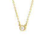 Tiffany & Co. // 18k Yellow Gold By The Yard Diamond Station Pendant Necklace // 16.33" // Store Display