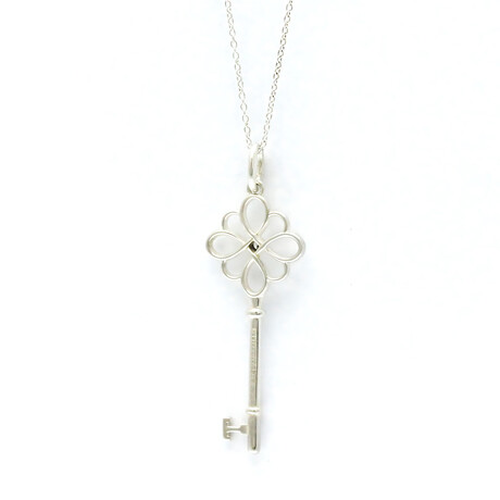 Tiffany & Co. // 925 Sterling Silver Signature Keys Charm Necklace // 17.71" // Store Display