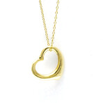 Tiffany & Co. // 18k Yellow Gold Heartline Open Pendant Necklace // 19.29" // Store Display