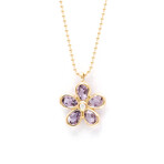 Tiffany & Co. // 18k Rose Gold Garden Bloom Diamond + Amethyst Pendant Necklace // 15.94" // Store Display