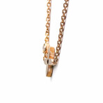 Louis Vuitton // 18k Rose Gold Monogram Diamond Medallion Necklace // 14.96"-15.74" // Store Display