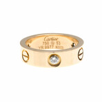 Cartier // 18k Rose Gold Love Three-Stone Diamond Band Ring // Ring Size: 6.25 // Store Display