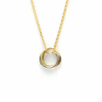 Cartier // 18k Rose Gold + 18k White Gold + 18k Yellow Gold Mini Trinity Link Necklace // 14.96"-16.14" // Store Display