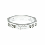 Gucci // 18k White Gold Octagon Set Diamond Band Ring // Ring Size: 5.25 // Store Display