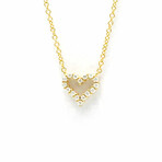 Tiffany & Co. // 18k Yellow Gold Heartfelt Spark Diamond Pendant Necklace // 15.94" // Store Display