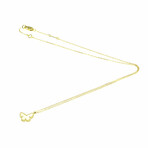 Van Cleef & Arpels // 18k Yellow Gold Sweet Butterflies Mother of Pearl Motif Pendant Necklace // 14.96"-15.74" // Store Display