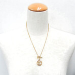 Louis Vuitton // Gold-Finish Metal Baby Ease Circle Charm Necklace // 18.5" // Store Display